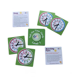 Easy read tell the time cards