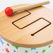 Load image into Gallery viewer, Bigjigs Wooden Drum.