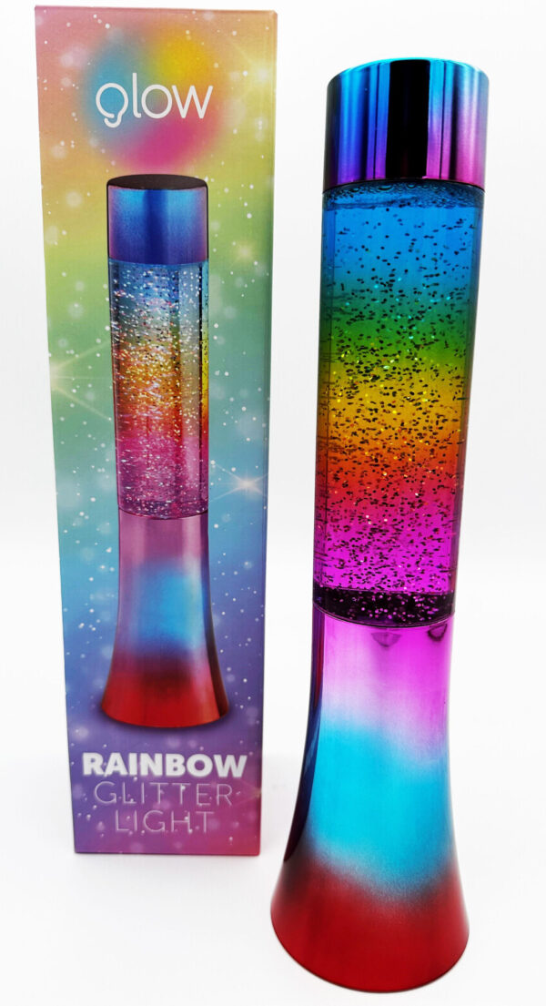 Rainbow glitter lamp