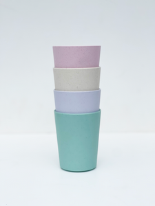 Childrens Dinnerware Cups 4 Colours 4 Pack.