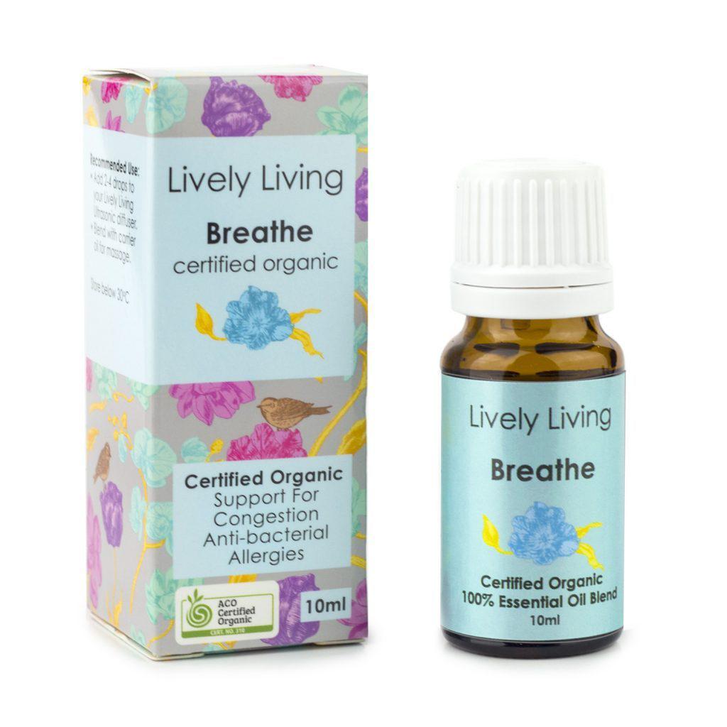 Lively Living Breathe Organic Essential Oil.