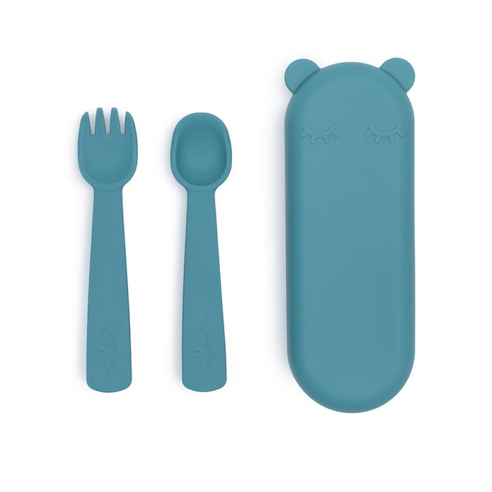 Feedie Fork And Spoon Silicone Set.