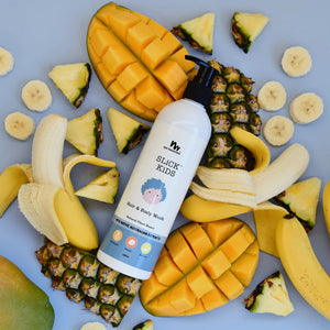 Natural Plant Based Hair And Body Wash In Mango And Pineapple 400ml.