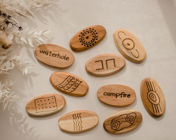 Qtoys Aboriginal Symbol Stones.