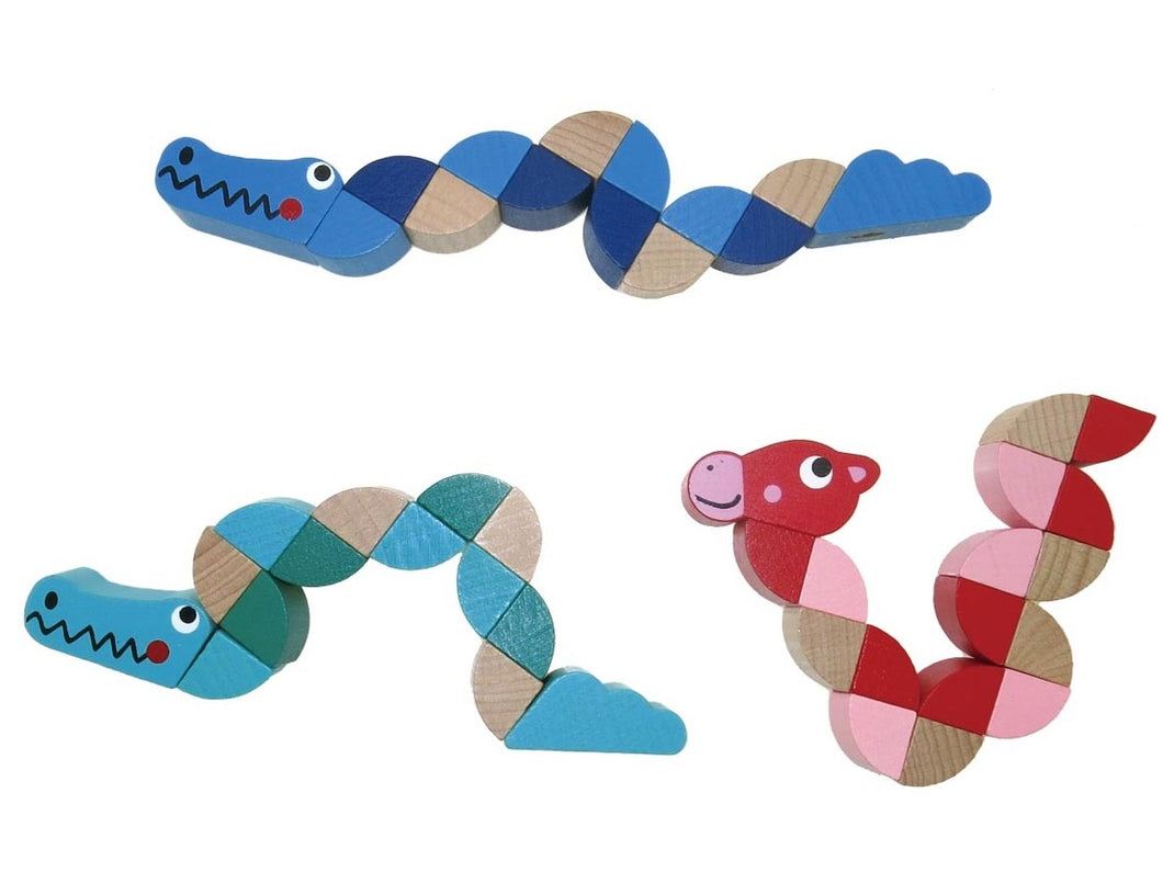 Wooden Jointed Crocodile Giraffe Fidget Toy