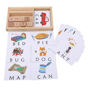Wooden Educational And Language Development Cards.